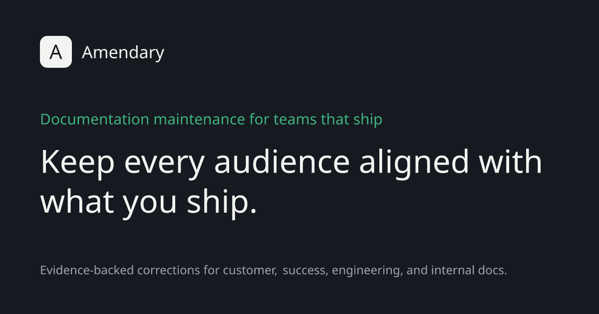 How do you keep docs updated when your product changes?